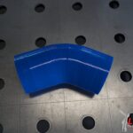 Siliconen slang - 45° bocht - 76 mm - Blauw