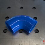 Siliconen slang – 90° bocht – 76 mm – Blauw